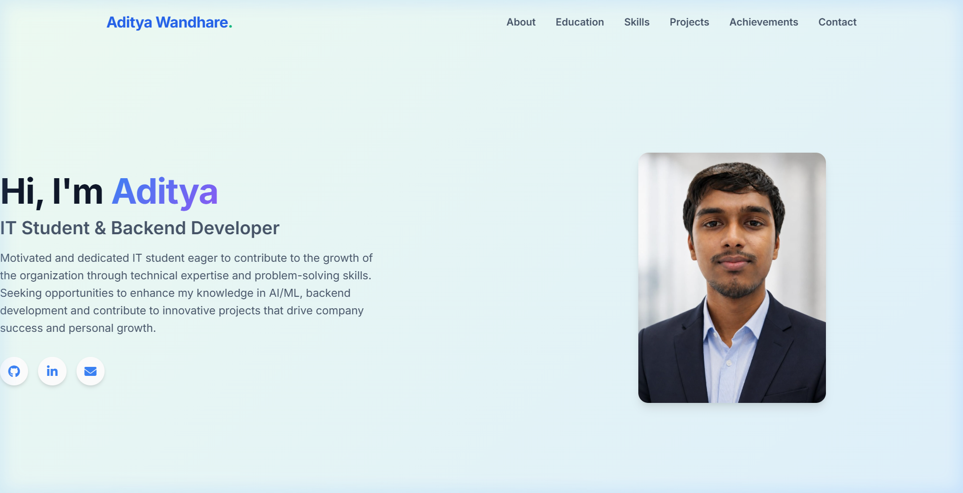 Personal Portfolio Real Screenshot